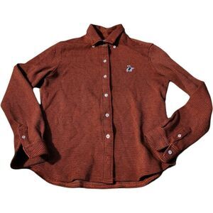 Jack Bunny by Pearly Gates Red Black Houndstooth Longsleeve Collared Top Size 0